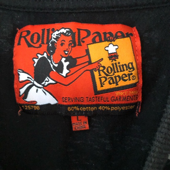 Rolling Paper Black Camo Short Sleeves Shirt - Large - T-Shirt - Picture 4 of 6